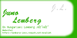 juno lemberg business card